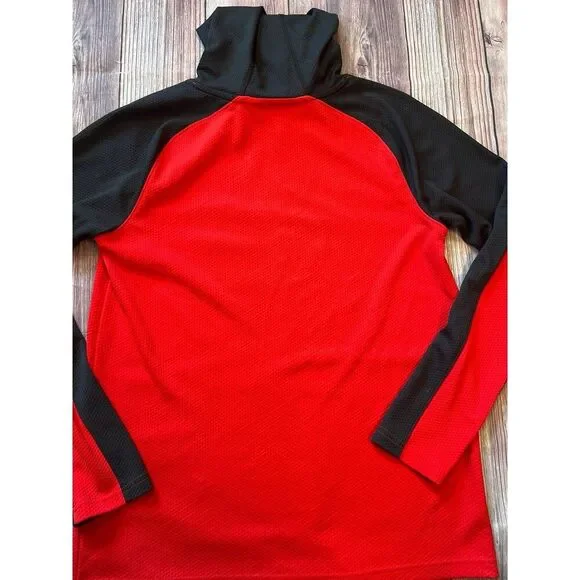 Under Armour Youth Hoodie YXL ColdGear Infrared Red Black Long Sleeve Pullover - Picture 8 of 9